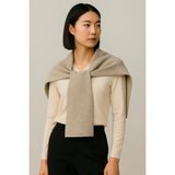 Wega Moda Kare Parçalı Patchwork Atkı - Spor Triko Örme Omuz Atkısı | Unisex Boho Şal - Atkı - Standart - Taş