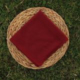 Wega Moda Wega Modadüz Renk Dikişli Tülbent, Oyalık Yazma, Düz India, Tülben, Oyalık Yazma. - 100 x 100 - Bordo