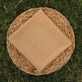 Wega Moda Wega Modadüz Renk Dikişli Tülbent, Oyalık Yazma, Düz India, Tülben, Oyalık Yazma. - 100 x 100 - Gold