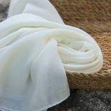 Wega Moda Wega Modadüz Renk Dikişli Tülbent, Oyalık Yazma, Düz India, Tülben, Oyalık Yazma. - 100 x 100 - Kırık Beyaz