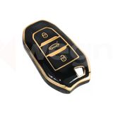 Weger KONTAK ANAHTAR KUMANDA KORUYUCU KILIF TPU SİLİKON SİYAH CITROEN C5 AIRCROSS-C3-C4-C-ELYSEE AKSESUAR