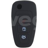 Wegna Depomix Kontak Anahtar Kumanda Koruyucu Kilif Silikon Ford Transit-Mondeo-Focus-Ranger-C Max-S Max Siyah