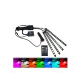 Wehhler Araç Içi Aydınlatma Kumandalı Müziğe Duyarlı 12 Led Ayak Altı Led +Rgb+ Su Geçirmez + Slikonlu