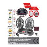 WEHHLER Fiat Tempra 1990-1999 İkili Vantilatör 360 Dönerli Çakmaklık Ve Usb Girişli Fan