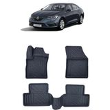 Wehhler Renault Megane 4 Sedan 2019 5d Araca Özel Havuzlu Gerçek Kauçuk Kokusuz Paspas - Siyah