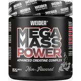 Weider Mega Mass Power Preworkout + Creatine + Glutamin +Taurine + Betain – 300 gr - Aromasız - --