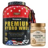 Weider Premium Hydro Whey Protein Tozu 2300 Gr + Clean Powders Protein Spread Fındık Kreması Kombinasyonu Aromasiz