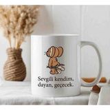 Weiler Riger Jerry Çiçek Taşıyan 330ML WR-KK104 - Hediye Premium Porselen Kupa Bardak; Kalıcı Baskı Teknolojisi - 001 - Beyaz - 330 ml