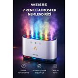 Weisre RGB Işıklı Sese Duyarlı Ultrasonik Hava Nemlendirici 900 mL Büyük Su Tankı Ofis Oda Nem Makinesi