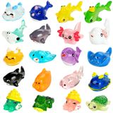 WEIZEW 20 adet Okyanus Mini Reçine Hayvanlar 20 Stil Küçük Deniz Reçine Hayvan Figürleri Minyatür Küçük Küçük Plastik Hayvan Figürleri Bahçe için Toplu Mikro Peyzaj DIY Balık Tankı Akvaryum Saksı Dollhouse
