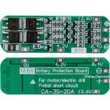 Weko 11.1V 12V 12.6V 18650 Lityum Pil Şarj Koruma Kartı - 3s 20A Matkap Bms - 1 Adet