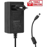 Weko 12 Volt - 3 Amper - 36 Watt 5.5*2.5 Uçlu Plastik Kasa Priz Tip Adaptör - Siyah