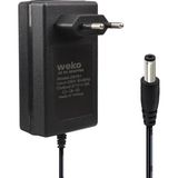 Weko 21 Volt - 2 Amper 5.5*2.5 mm Uçlu Kırmızı Yeşil Ledli Priz Tipi Şarjlı Matkap Adaptörü - Siyah