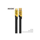 Wekome Wdc-190A 6A Sarı Mecha Usb+Typ-C Veri Aktarım Ve Şarj Kablosu