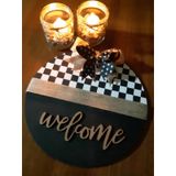 Welcome Ahşap Kapı Süsü