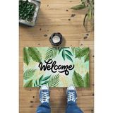 Welcome Palmiye Dekoratif Kapı Önü Paspası 45X70 - Abanoz
