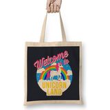 Welcome To Unicorn Land Bez Çanta Uzun Saplı - Açık Bej - 40 X 40