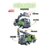 welcomein 2’li İş Makinesi Seti 1:50 Ölçek Metal Kepçe ve Vinç Oyuncak İnşaat Aracı Dekorasyon Hediyelik Model