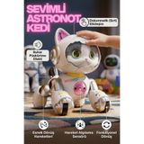 welcomein 30 Fonksiyonlu Akıllı Robot Kedi Köpek Oyuncağı Sesli Komut Sensörlü Hareket Algılayan Buhar Efektli Müzikli Dans Eden Şarjlı İnteraktif Oyuncak