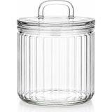 Welcomein 700 ml Fitilli Cam Saklama Kavanozu Cam Kapaklı Şeffaf Cam Erzak Kahve Kuruyemiş Kurabiye Saklama Kabı