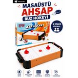 welcomein Ahşap Masaüstü Hava Hokeyi 2 Kişilik Çocuk Oyunu Pilli Skor Tablalı Masa Oyunu Aktivite Masa