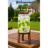 welcomein Akasya Standlı Cam Sebil 5L Musluklu Soğuk İçecek Dispenseri Limonata, Detoks Suyu, Meyve Aromaları