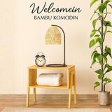 Welcomein Doğal Bambu Komodin – Şık ve Minimalist Yan Sehpa / Kitaplık / Gece Lambası Ünitesi - Ahşap Rengi