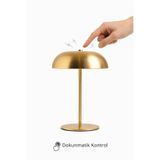 welcomein Dokunmatik Gold Masa Lambası Abajur – 21x15 cm Gece Lambası