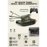 welcomein Oyuncak 2.4 Ghz Uzaktan Kumandalı Sesli Işıklı Tank 360° Dönebilen Namlusu Hareketli RC Tank
