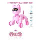 welcomein Oyuncak 30 Fonksiyonlu Uzaktan Kumandalı Şarjlı Sesli Işıklı Dokunma Algılama&Programlama Robot Kedi