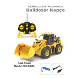 welcomein Oyuncak 40 Mhz Uzaktan Kumandalı Işıklı İş Makinası RC Bulldozer Kepçe