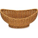 welcomein Rattan Oval Organizer Sepet | Dekoratif Hasır Saklama Sepeti | Çok Amaçlı Düzenleyici | Meyve, Ekmek ve Banyo Organizeri