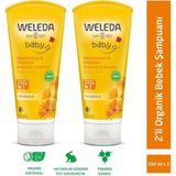 Weleda Baby Calendula Organik Bebek Şampuanı 2 x 200ML Hassas Ciltler İçin Özel Formül
