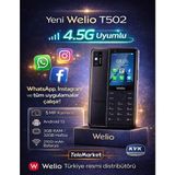 Welio Wkey T502 Dokunmatik Android Tuşlu Kameralı Asker/Yaşlı Cep Telefonu (KVK Garantili) - Siyah