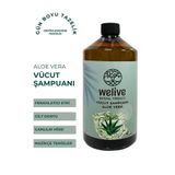 Welive Aloe Vera Vücut Şampuanı, Nemlendirici ve Canlandırıcı Duş Jeli, 1000 ml
