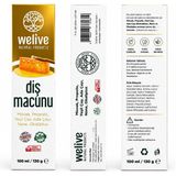 Welive Natural Products Diş Macunu, Misvak, Propolis, Yeşil Çay, Ada Çayı, Nane, Okaliptus, 100 ml / 130 g