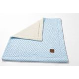 Welkın Bebek Battaniye 90X100 cm Wellsoft Polar Nohut Battaniye - Mavi - 90 x 100 cm