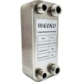 Welko EL30C-14 Plaka Kaynaklı Plakalı Isı Eşanjör Bağlantı 3/4- 1/2 Kapasite 250 Litre/saat