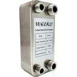 Welko EL30C-16 Plaka Kaynaklı Plakalı Isı Eşanjör Bağlantı 3/4- 1/2 Kapasite 280 Litre/saat