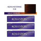 Wella 3/4 Koyu Kestane 3x50 ml Saç Boyası