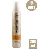 Wella Flex Curls Bukle Saç Köpüğü 200 ml 6 Adet