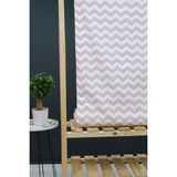 Wella Home Pudra Mavi Zigzag Desenli Panama Duck Bezi Keten Kumaş