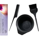 Wella Illumina 5/81 Açık Kahve Inci Küllü Boya + Saç Boyama Seti