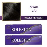 Wella Koleston 2/0 Siyah 50 ml Krem Tüp Saç Boya