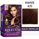 Wella Koleston 4/0 Kahve Krem Saç Boyası Kiti – %100 Beyaz Kapatma, Nemlendirici ve Uzun Süre Kalıcı Canlı Renk, 99 ml