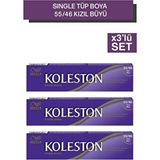 Wella Koleston 55/46 Kızıl Büyü 3x Yarı Kalıcı Bordo Renkli Tüp Boya Canlı Renkler