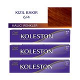 Wella Koleston 6/4 Kızıl Bakır 3x50 ml Krem Tüp Saç Boya