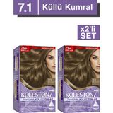 Wella Koleston 7/1 Küllü Kumral Saç Boyası Krem Formda Uzun Süre Kalıcı Canlı Renkler X2 Adet