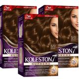 Wella Koleston Kalıcı 5/0 3 Adet Krem Saç Boyası + Saç Boyama Seti
