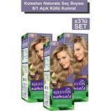 Wella Koleston Naturals Amonyaksız Saç Boyası Açık Küllü Kumral 8/1 x3'lü SetKalıcı Etki ile Canlı Renkler